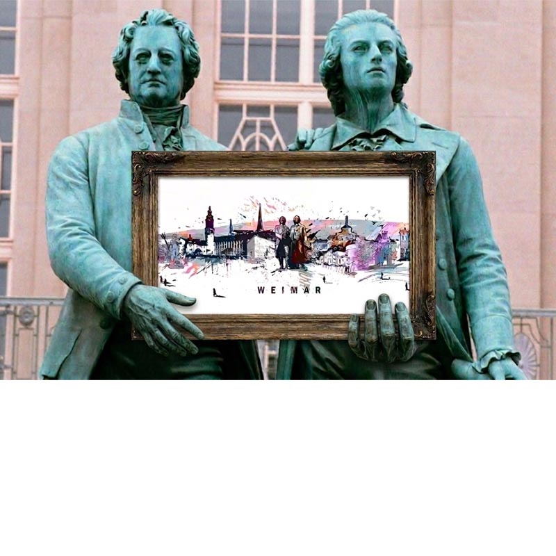 Poster Skyline von Weimar