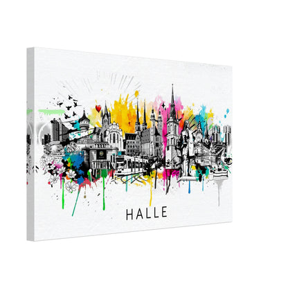 Leinwanddruck Skyline von Halle