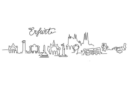 Poster Skyline von Erfurt