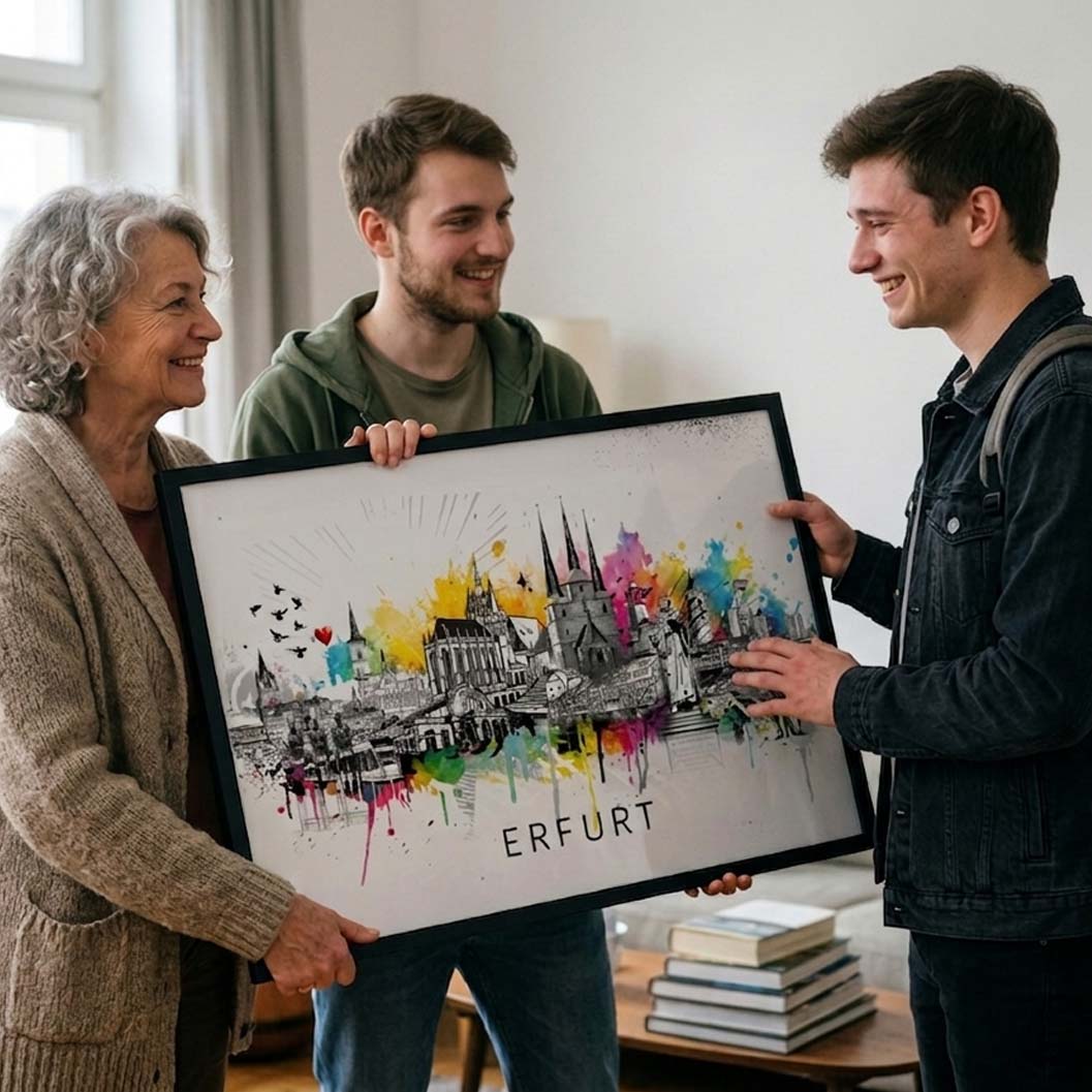 Erfurt Poster Skyline