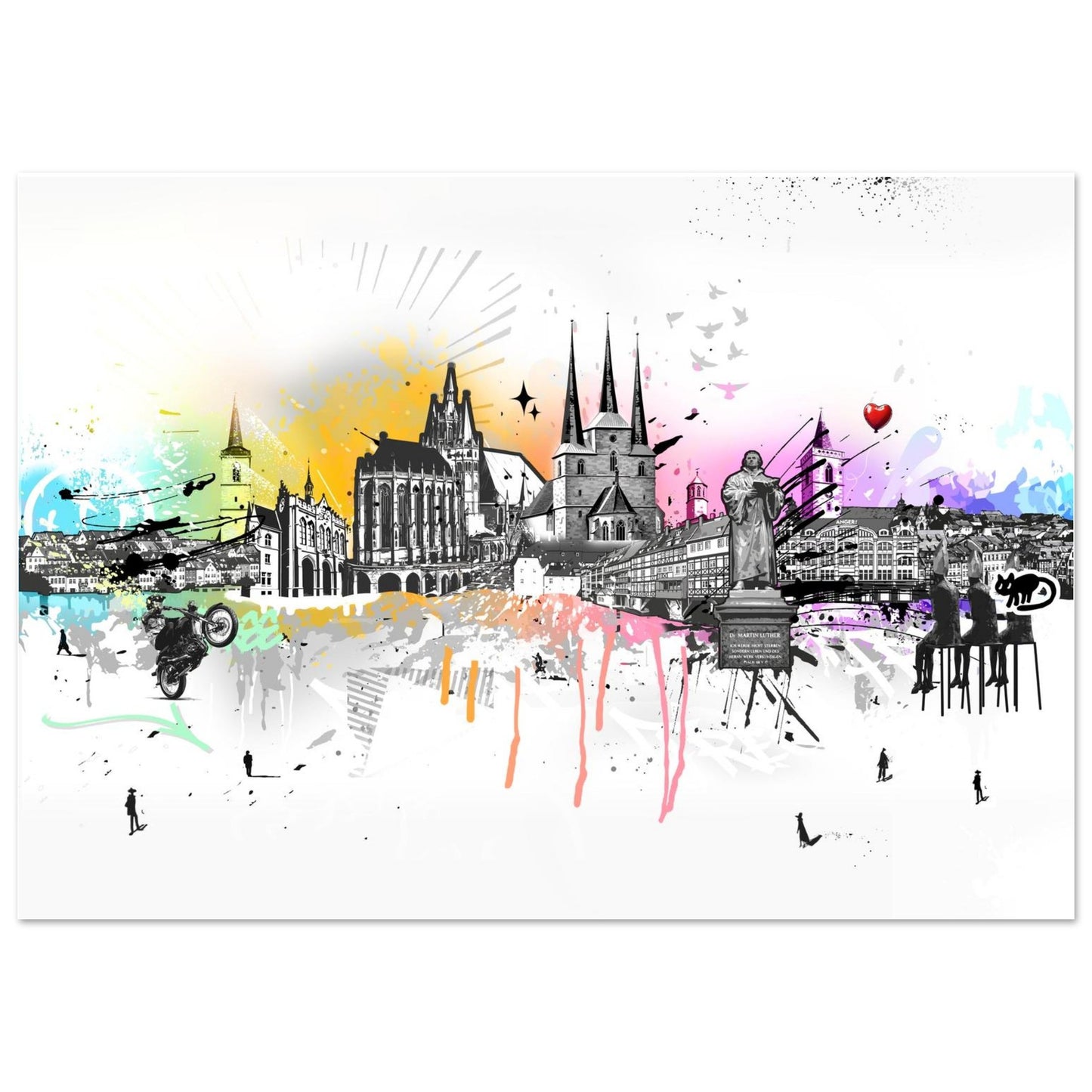 Stadt Silhouette Erfurt City