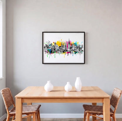 Poster Skyline von Halle