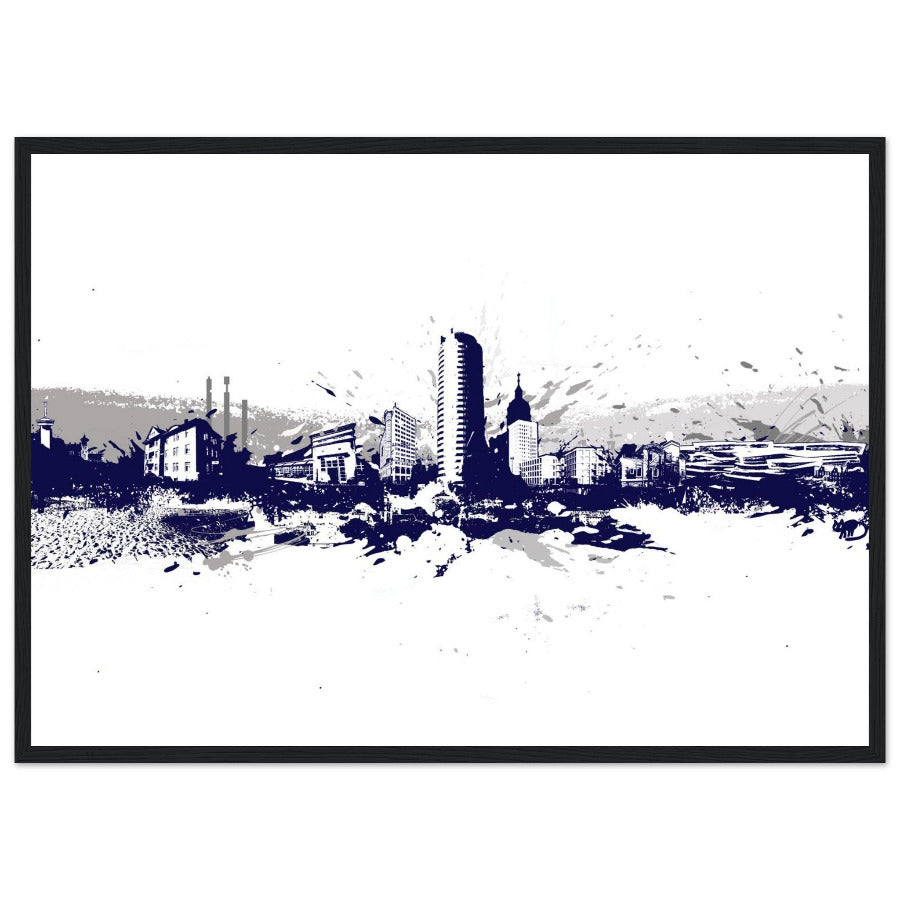 Jena Poster Skyline blau