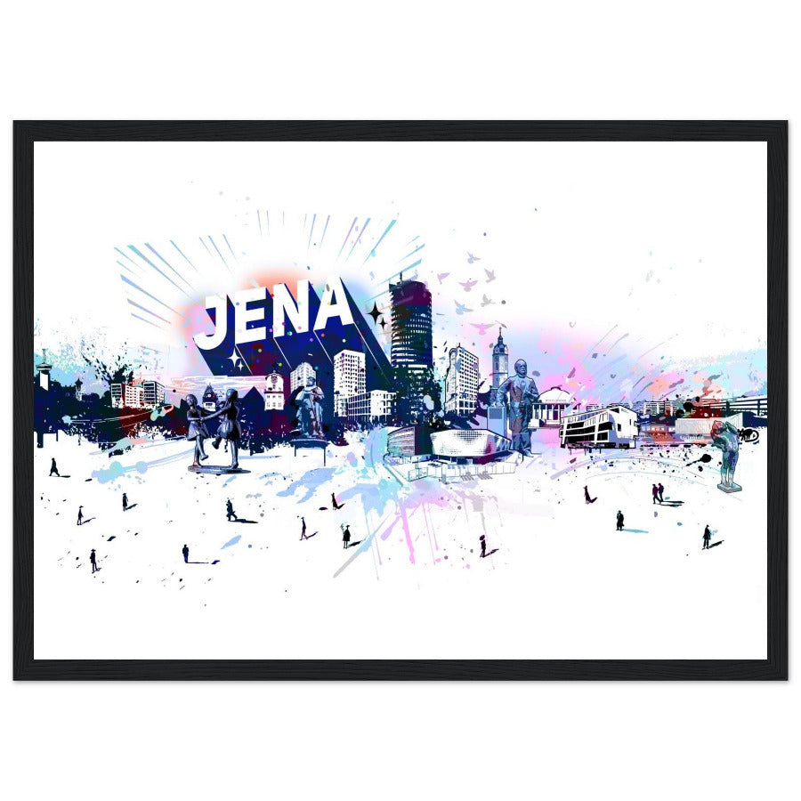 Jena Skyline Poster gerahmt Panorama 