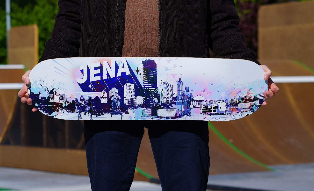 Jena Skateboard-Wandkunst von Heimatkiosk